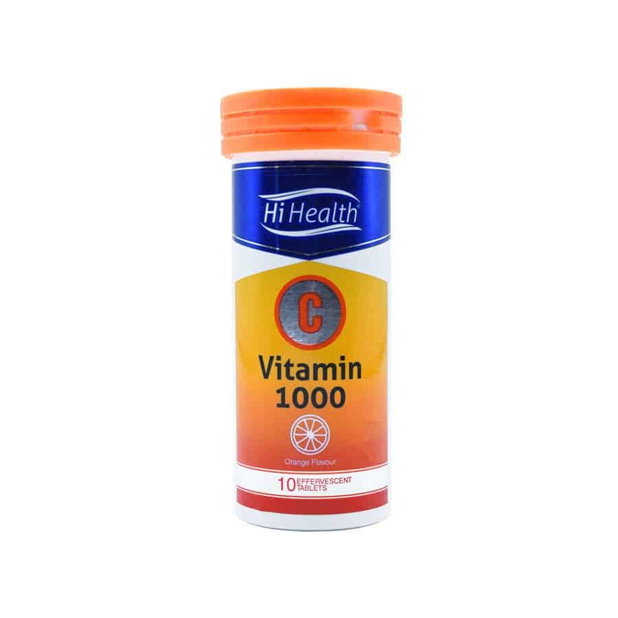 HiHealth-VitaminC-1000-mg10Tabs قرص جوشان ویتامین ث 1000 میلی گرم 10 عددی های هلث - Image 1