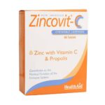 قرص جویدنی زینکوویت ث (روی + ویتامین ث + بره موم) 4میلیگرم + 150میلیگرم + 15میلیگرم 60 عددی هلث اید