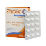 قرص جویدنی زینکوویت ث (روی + ویتامین ث + بره موم) 4میلیگرم + 150میلیگرم + 15میلیگرم 60 عددی هلث اید - Image 2