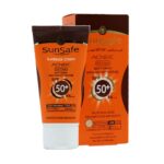 کرم ضد آفتاب SPF50 فاقد چربی مناسب پوست های چرب و آکنه ای بژ طبیعی ۵۰ میلی لیتر سان سیف