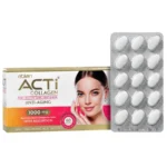 قرص اکتی کلاژن (کلاژن + هیالورونیک اسید + روی + بیوتین) 60 عددی