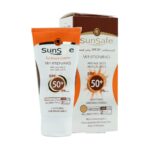 کرم ضد آفتاب SPF50 روشن کننده مناسب انواع پوست بژ روشن 50 میلی لیتر سان سیف