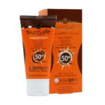 کرم ضد آفتاب SPF50 فاقد چربی مناسب پوست های چرب و آکنه ای بژ روشن 50 میلی لیتر سان سیف