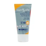کرم ضد آفتاب فاقد چربی spf40 آقایان مناسب برای انواع پوست بی رنگ 50 میلی لیتر سان سیف