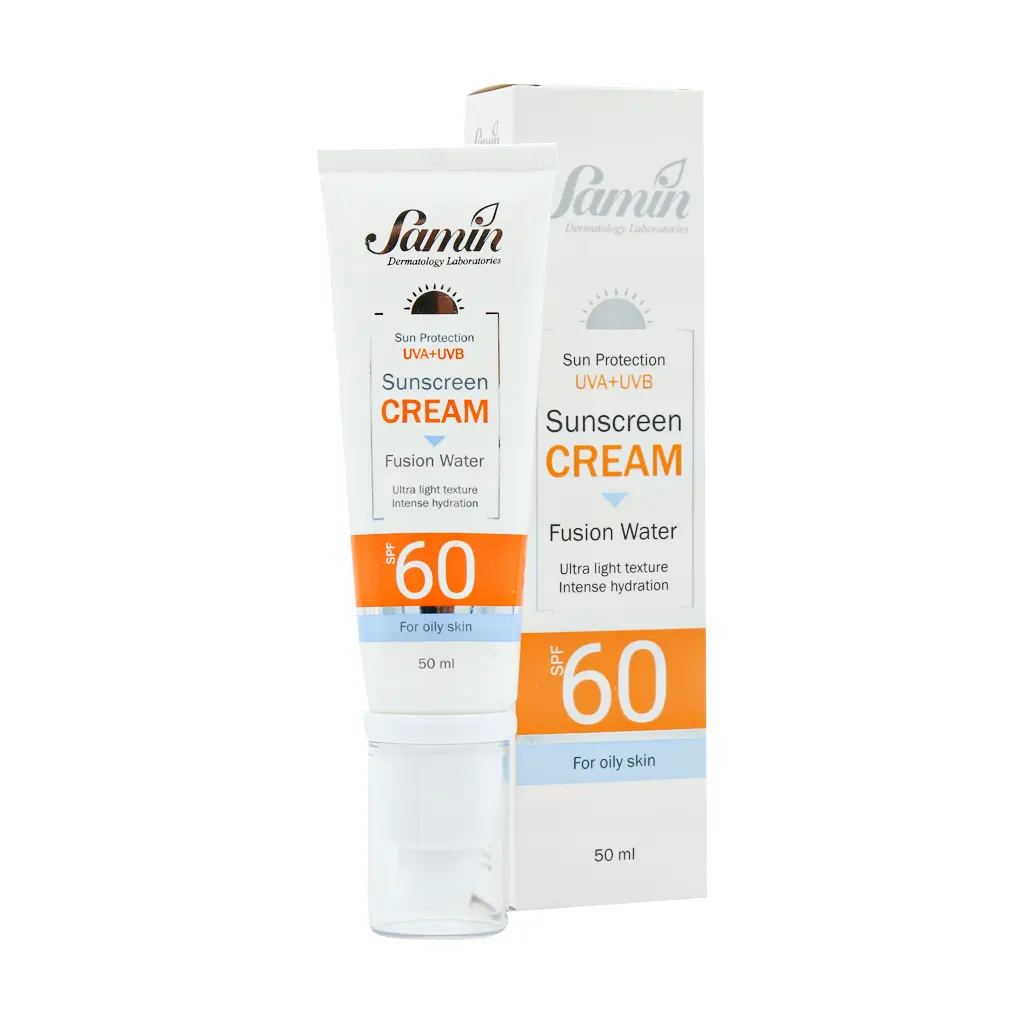 کرم ضد آفتاب فیوژن واتر پوست چرب SPF60 50 میلی لیتر ثمین1 کرم ضد آفتاب فیوژن واتر پوست چرب SPF60 ثمین 50 میلی لیتر - Image 1